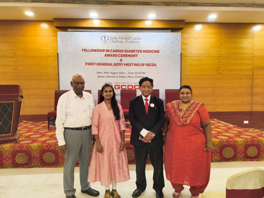 GCDC fellowship award ceremony stage group
